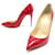 CHRISTIAN LOUBOUTIN SHOES PUMPS SO KATE RED PATENT LEATHER 39.5  ref.509459