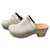 Chanel Clogs Cream Leather