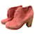 Chanel Botas de tornozelo Rosa Camurça  ref.510218