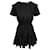 Alice + Olivia Garner Mini vestido com babados em preto Modal Fibra de celulose  ref.510678