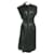 GIVENCHY Long black perforated leather dress T38 Lambskin  ref.510809