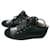 CHANEL T leather trainers39 Black  ref.511140
