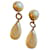 Chanel Earrings Golden Pearl  ref.511616