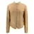 Brunello Cucinelli leather jacket in sand White Cream  ref.512125