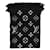 Louis Vuitton long scarf in black wool with with silver monogram  ref.512135