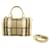 Burberry Speedy check canvas & leather satchel handbag shoulder bag extra strap Beige  ref.513005