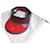New Gucci Vinyl visor with iconic stripe Red Cotton  ref.513066