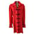 Céline vestido vermelho celine Preto Lã  ref.513525