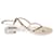 Giorgio Armani Sandals Silvery White Leather  ref.513690