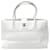 CHANEL EXECUTIVE MM HANDBAG IN WHITE GRAIN LEATHER WHITE LEATHER HAND BAG  ref.513831