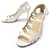 CHRISTIAN LOUBOUTIN SHOES SANDALS WITH HEELS 38 WHITE LEATHER SHOES  ref.513839