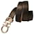 SALVATORE FERRAGAMO ceinture "GANCINI" Cuir Noir  ref.514536