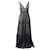 Erdem V-Neck Tiered Gown in Black Cotton  ref.514805