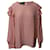 Autre Marque Blusa de seda rosa con detalle de volantes de Boutique Moschino  ref.514811