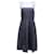 Max Mara Varallo Plissee-Jacquard-Kleid aus blauem Azetat Marineblau Acetat Zellulosefaser  ref.514817