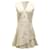 Victoria Beckham Ärmelloses Kleid mit V-Ausschnitt aus cremefarbener Wolle Weiß Roh  ref.514823