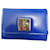 Estuche de piel Yves Saint Laurent para paleta de maquillaje Azul Cuero  ref.514848