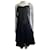 Diesel schwarzes Lederkleid mit asymmetrischem Saum Lammfell  ref.515227