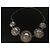 Vintage Collana art déco con grandi strass trasparenti Argento - vista 6