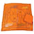 Foulard Hermès in seta Quadrige au Fil Arancione  ref.515290