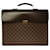 Sublime Louis Vuitton Altona briefcase in Ébène damier canvas and brown leather, garniture en métal doré Cloth  ref.515328