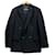 *[Usado] Gianni Versace tamanho da jaqueta forrada com listras 48 tops masculinos feitos na Itália Preto Lã  ref.515380