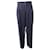 Ganni Pantalon large à fines rayures en polyester bleu  ref.515613