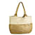Moncler Agnes „a porter“ Einkaufstasche aus hellbraunem Leder und cremefarbenem Nylongewebe mit Umschlag Beige  ref.515659