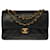 The coveted Chanel Timeless bag 23 cm with lined flap in black leather, garniture en métal doré  ref.515813