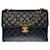 Majestic Chanel Timeless Jumbo bag in black quilted caviar leather, garniture en métal doré  ref.515909