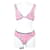 *[Used] CHANEL Swimwear Bikini Swimwear Total pattern Coco mark Size 36 Pink Navy Nylon  ref.516017