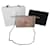 Wallet On Chain Chanel Lipstick White Patent leather  ref.516248