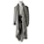 *[Usado] Casaco longo de tweed com botão de marca de coco CHANEL na frente 36 Preto Seda  ref.516698