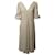 Ganni V-Neck Polka Dot Midi Dress in Cream Viscose White Cellulose fibre  ref.516809