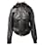 Joseph Bomber Leather Jacket in Brown Rabbit Skin Black Fur  ref.516810