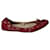 Prada Elasticated Bow Ballerina Flats in Red Patent Leather  ref.516813