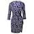Diane Von Furstenberg Vestido Wrap em Jersey Azul Algodão  ref.516842