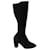 Stuart Weitzman Livia 80 Knee Boots in Black Suede  ref.516878