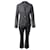 Dolce & Gabbana Costume à fines rayures en laine grise  ref.516882