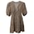 Zimmermann Carnaby Robe courte froncée en lin imprimé animal  ref.516893