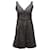 Proenza Schouler Mini robe en jacquard à col en V en polyester noir  ref.516926