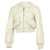 Fendi Kurz geschnittene Jacke mit Rüschen aus weißem Lammleder  ref.516961
