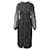 Vestido midi Georgette com estampa floral Ganni em viscose preta Fibra de celulose  ref.516965