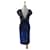Roberto Cavalli Dresses Black Blue Viscose Elastane  ref.517194
