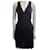 Diane Von Furstenberg Robe drapée noire DvF vintage en viscose tricotée Elasthane  ref.517530
