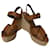 Louis Vuitton Sandali zeppa Marrone chiaro Pelle