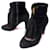 CHRISTIAN LOUBOUTIN SHOES BOOTS WITH HEELS 37.5 BLACK SUEDE BOOTS SHOES  ref.517674
