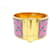Hermès NEW HERMES CHARNIERE MARINE LEATHER XL BRACELET 16CM EMAIL GOLD NEW BANGLE Pink  ref.517740