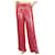 P.A.R.O.S.H. Parosh Pink Sequined Shiny Wide Leg pantalon pantalon taille S Viscose Rose  ref.518220