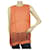 MSGM Naranja 100% Camiseta de tirantes larga sin mangas de lino talla blusa 44  ref.518327